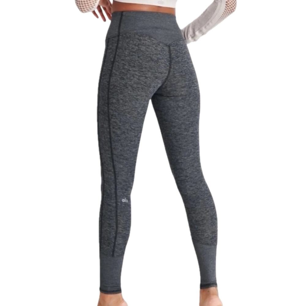 Alo Yoga Dark Heather Gray High Waisted Alosoft Lounge Legging